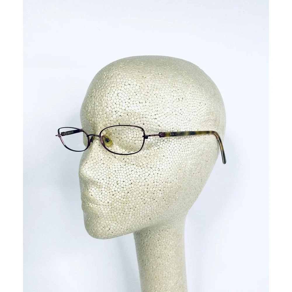 Kate Spade NY Purple Metal Glasses Green Tortoise Temples Italy 50 16 135